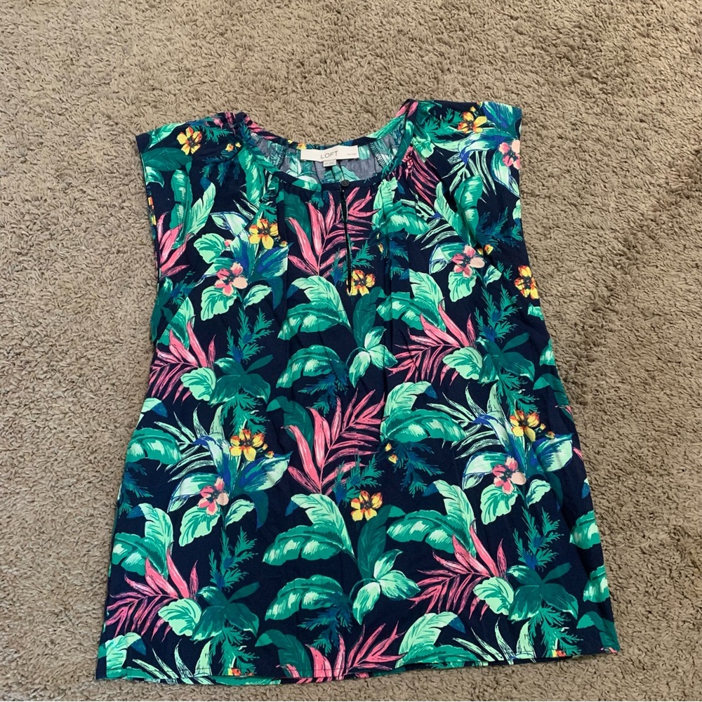 LOFT Floral Top Small Petite